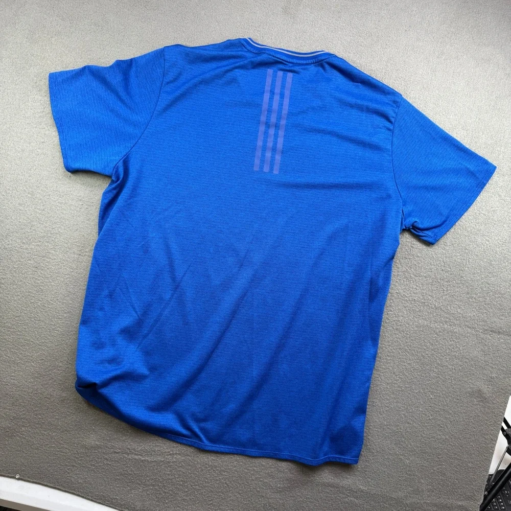 Adidas Climalite Shirt Mens XL Blue‎ Running Athletic Gym Training AZ9441